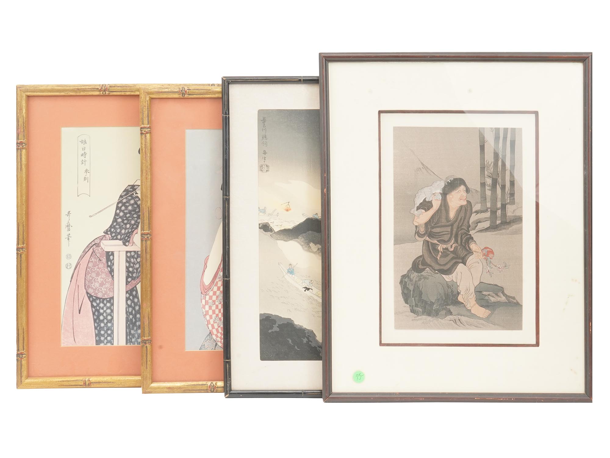 COLLECTION OF UKIYO E JAPANESE WOODBLOCK PRINTS PIC-0